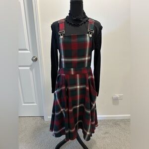 Collectif plaid jumper (XL) with black top (Who What Wear size large)